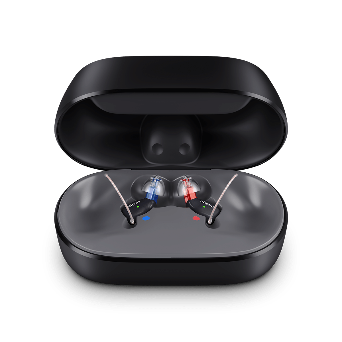 Oticon Zeal – SmartCharger Ladestation mit nxtCIC Im-Ohr-Hörgeräten
