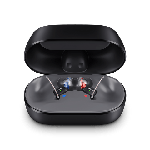 Oticon Zeal – SmartCharger Ladestation mit nxtCIC Im-Ohr-Hörgeräten
