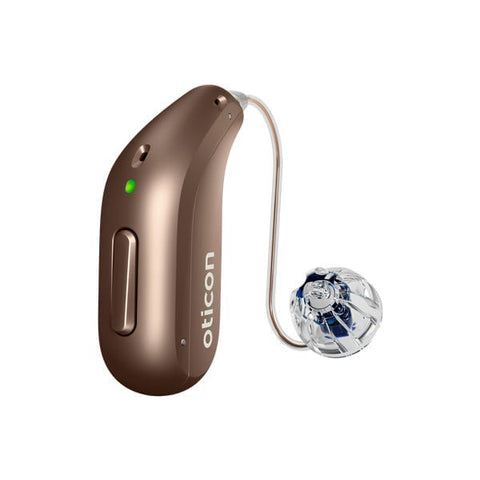 Oticon miniRITE R hearing aid – packshot, front view
