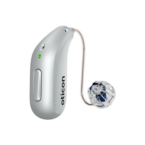 Oticon miniRITE R hearing aid – packshot of another color, angled view
